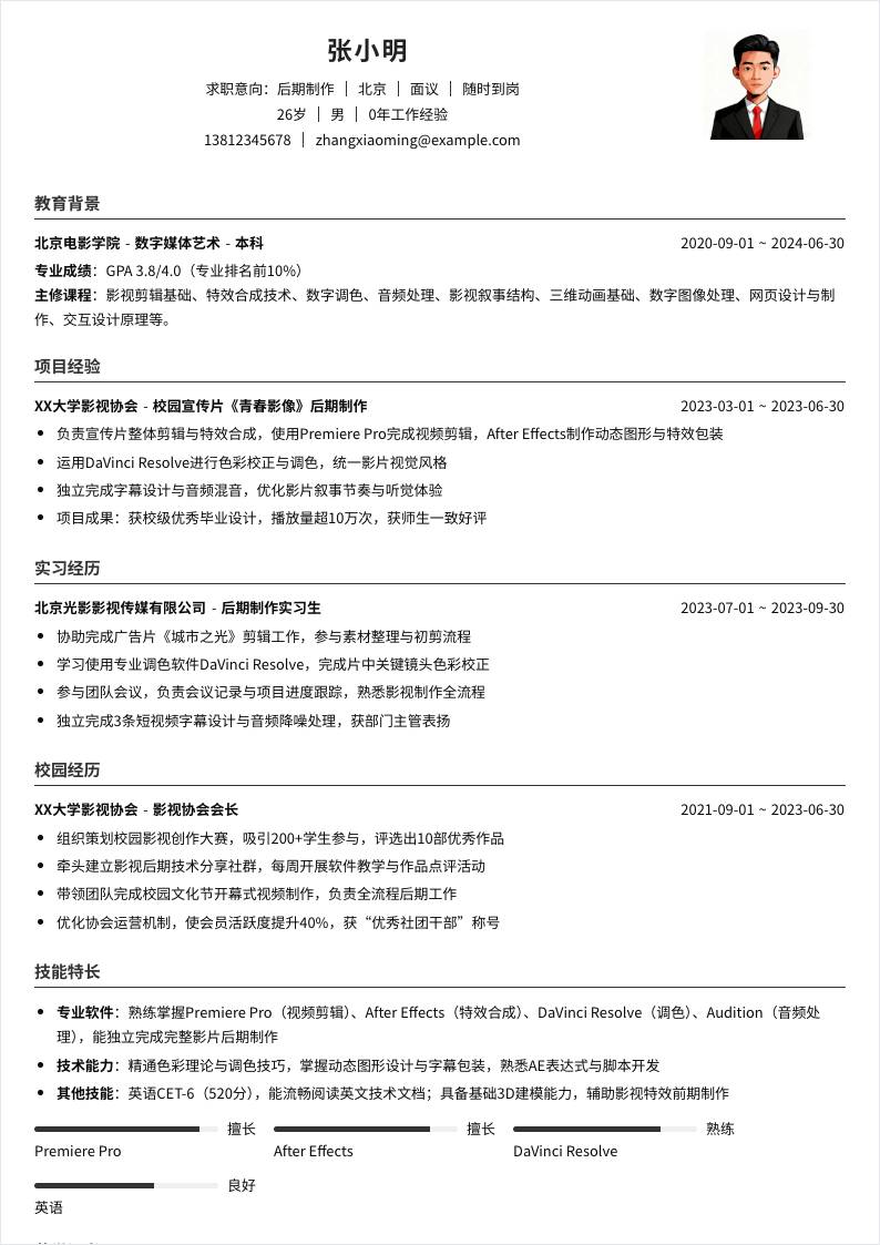 后期制作 | 校招