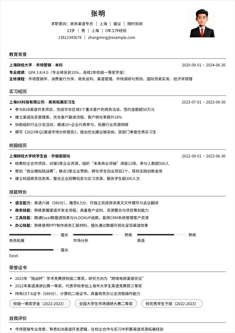 商务渠道 | 校招