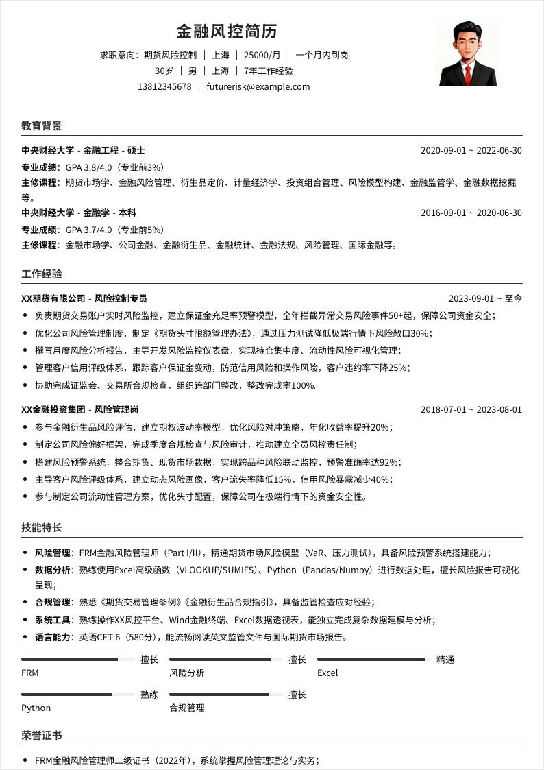 期货风险控制 | 社招