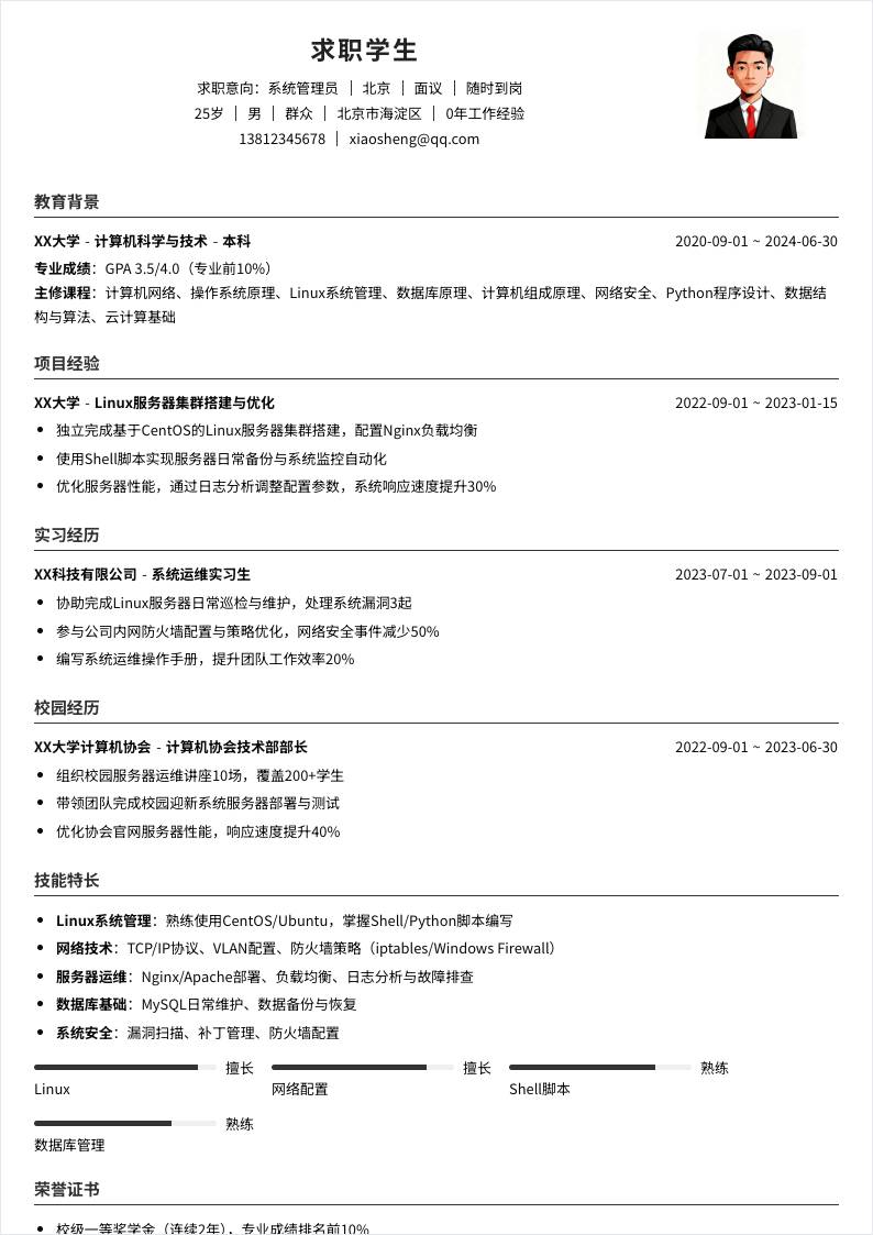 系统管理员 | 校招