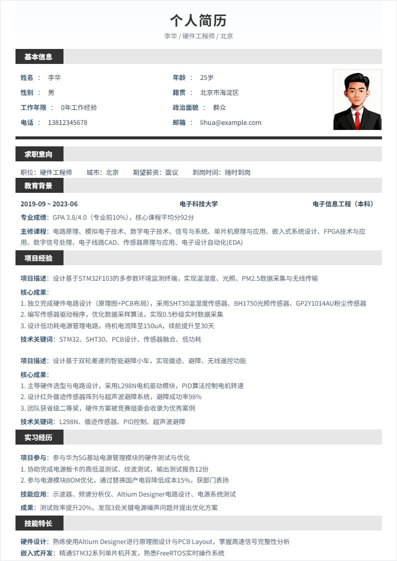 硬件工程师 | 校招