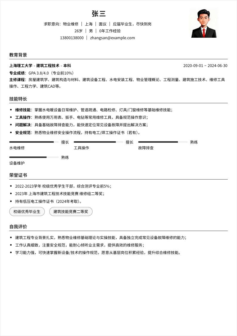 物业维修 | 校招