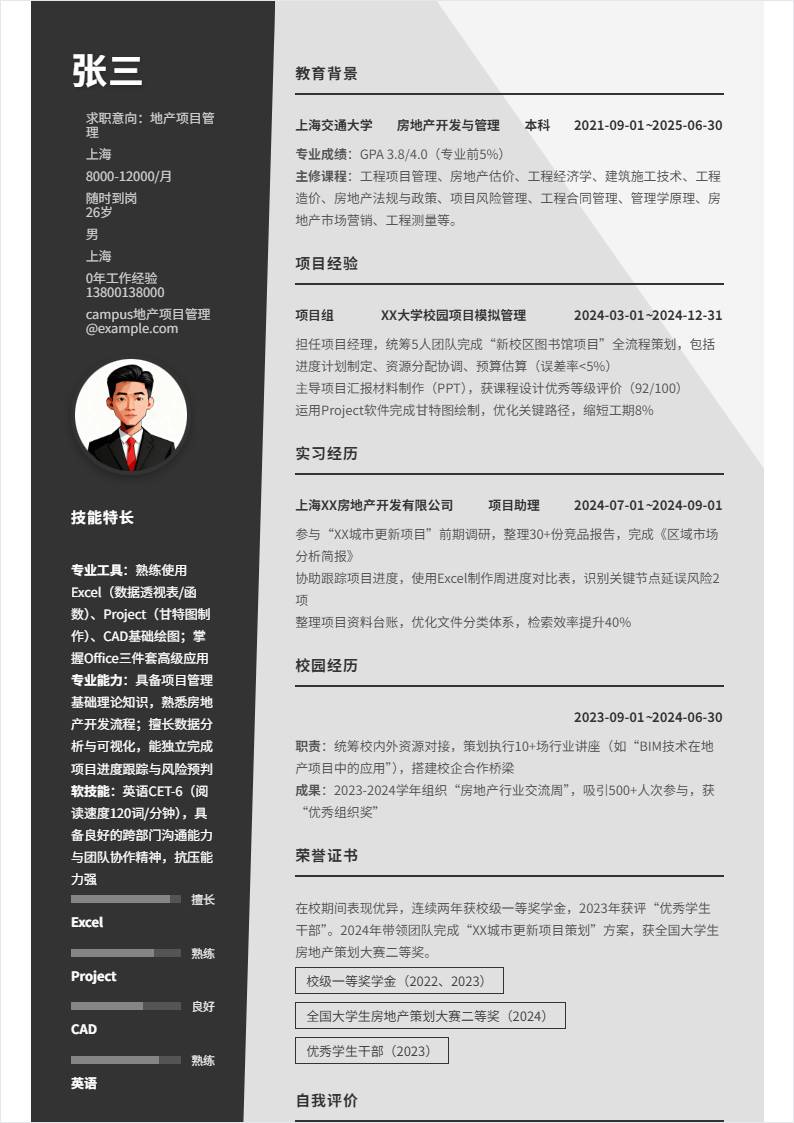 地产项目管理 | 校招