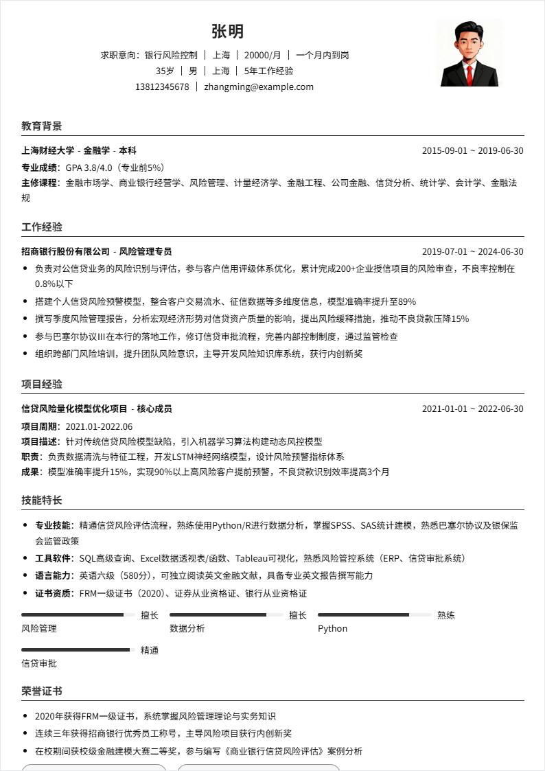 银行风险控制 | 社招