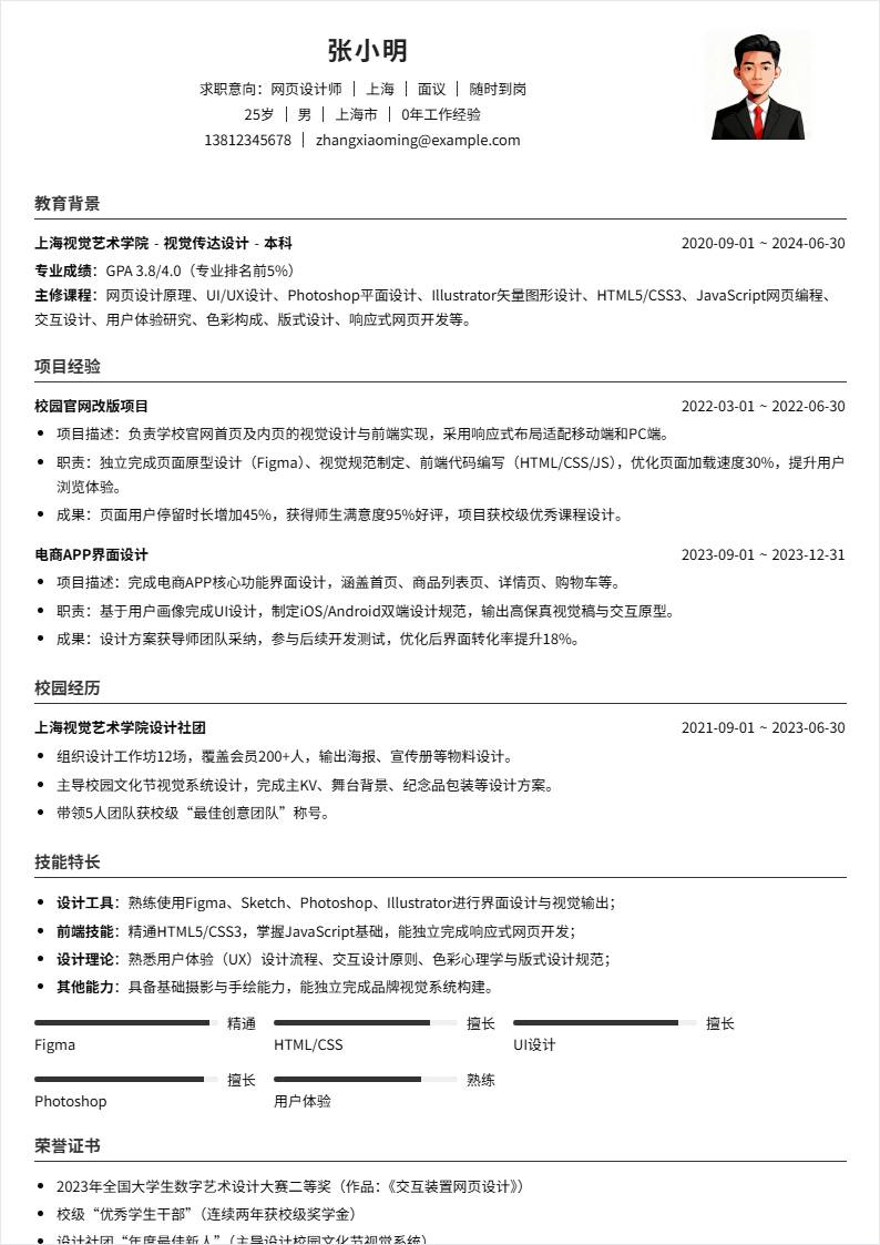 网页设计师 | 校招