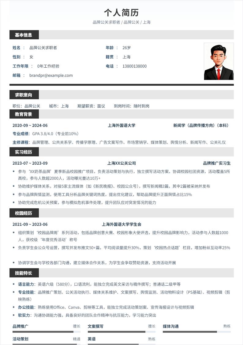 品牌公关 | 校招