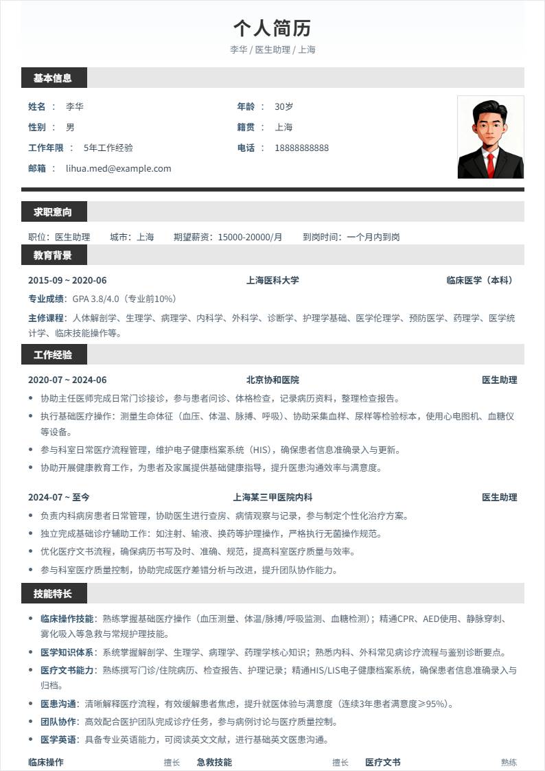 医生助理 | 社招