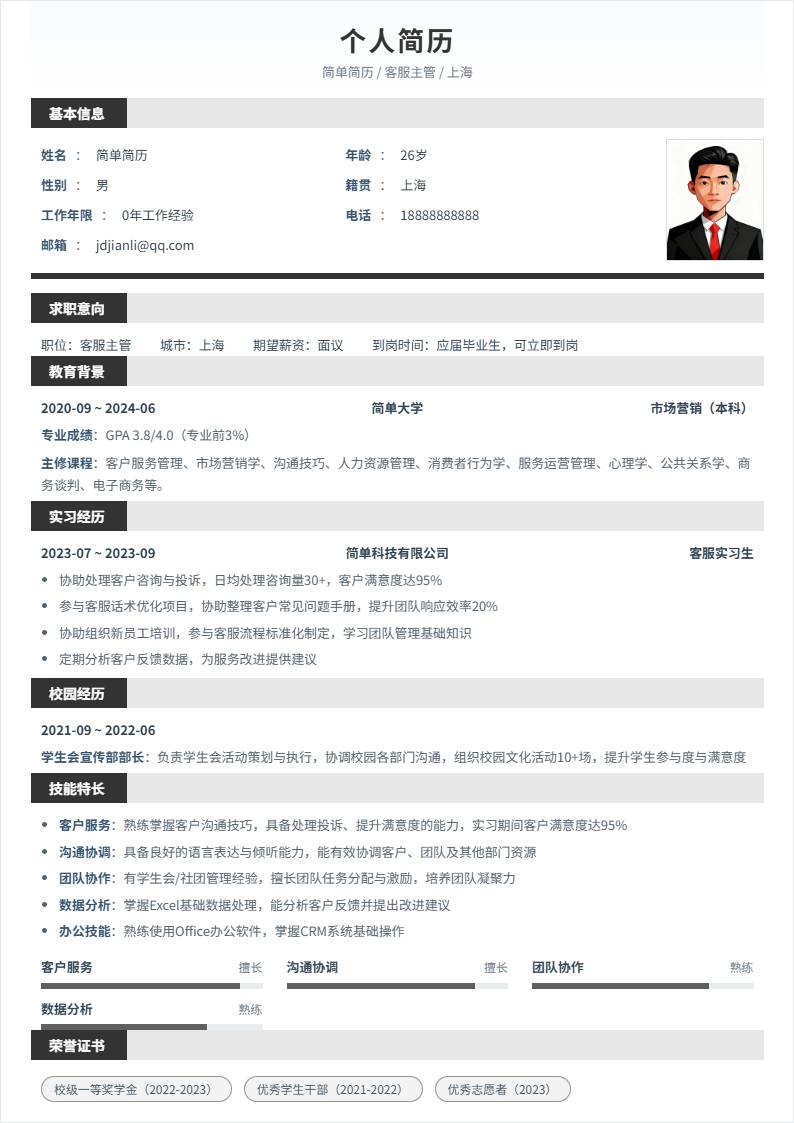 客服主管 | 校招