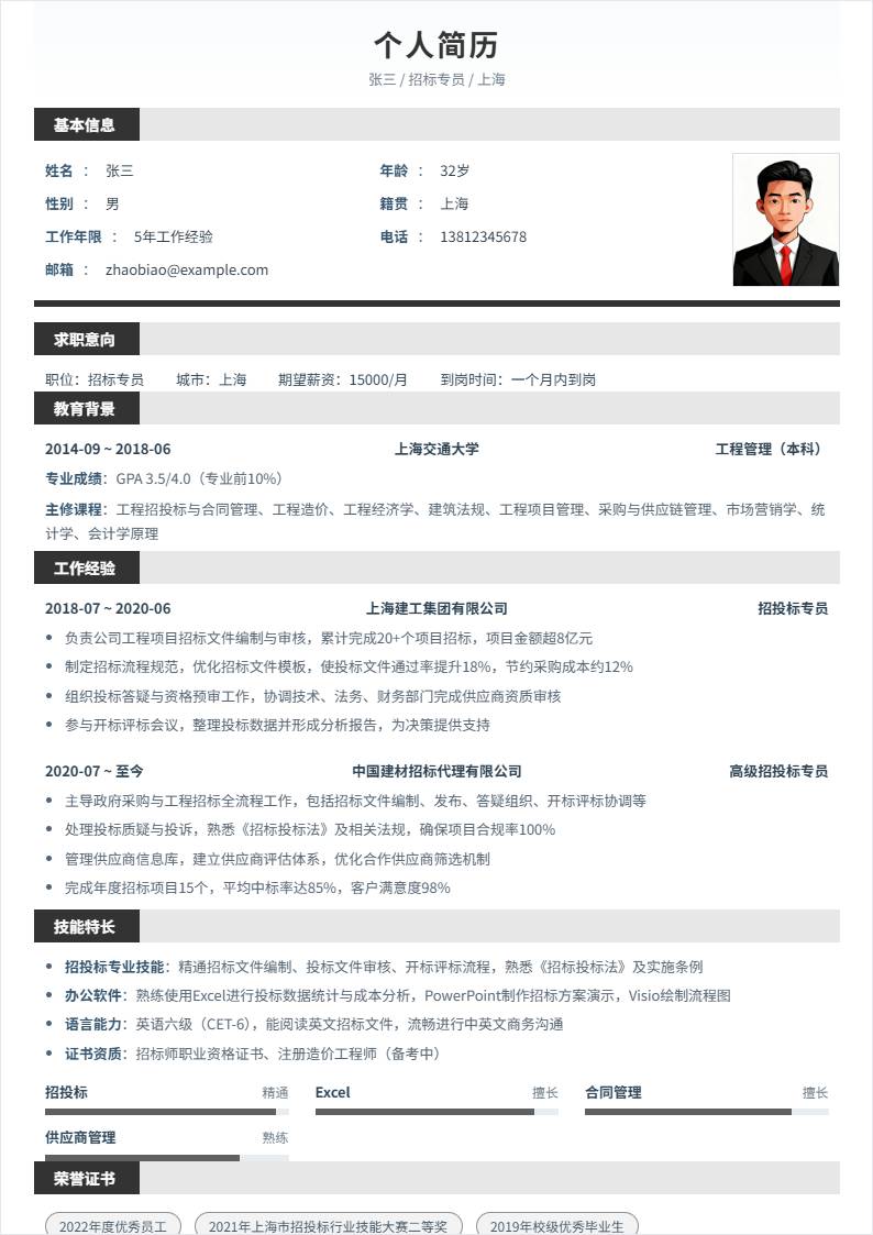 招标专员 | 社招