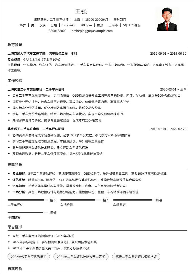 二手车评估师 | 社招