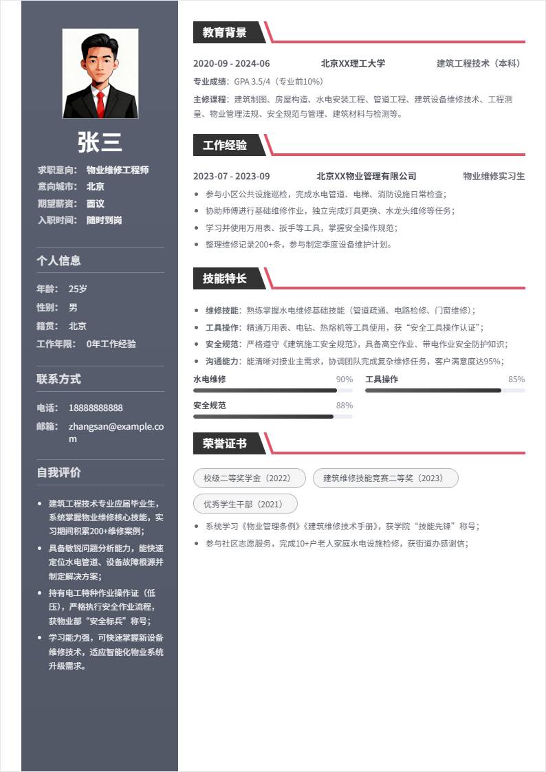 物业维修 | 校招