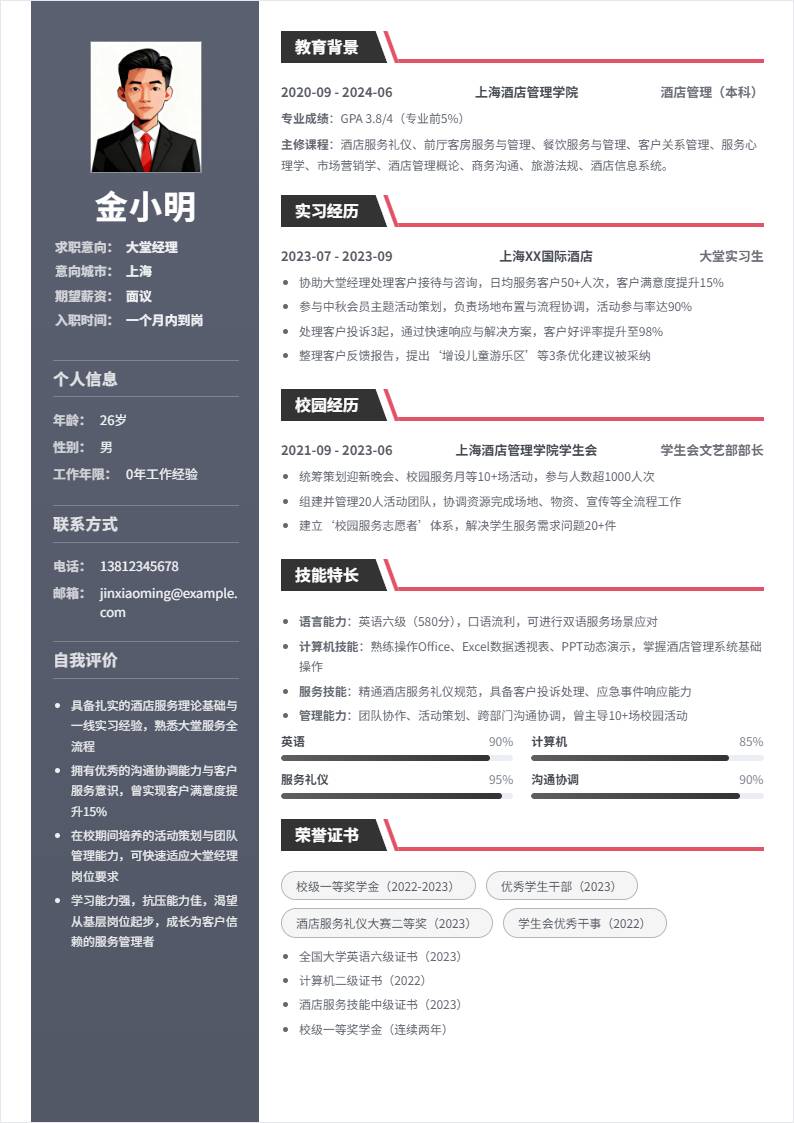 大堂经理 | 校招