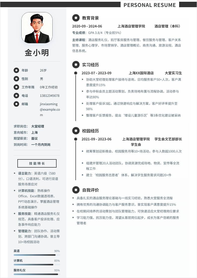 大堂经理 | 校招