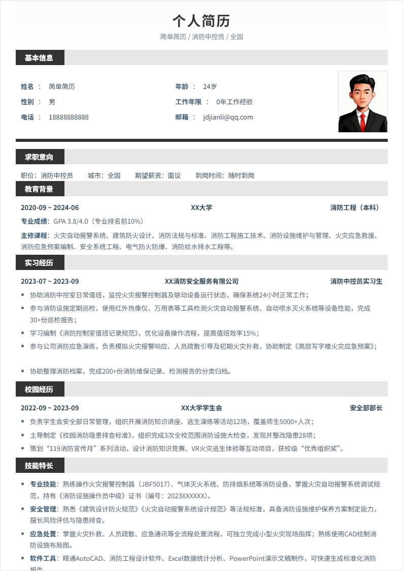 消防中控员 | 校招