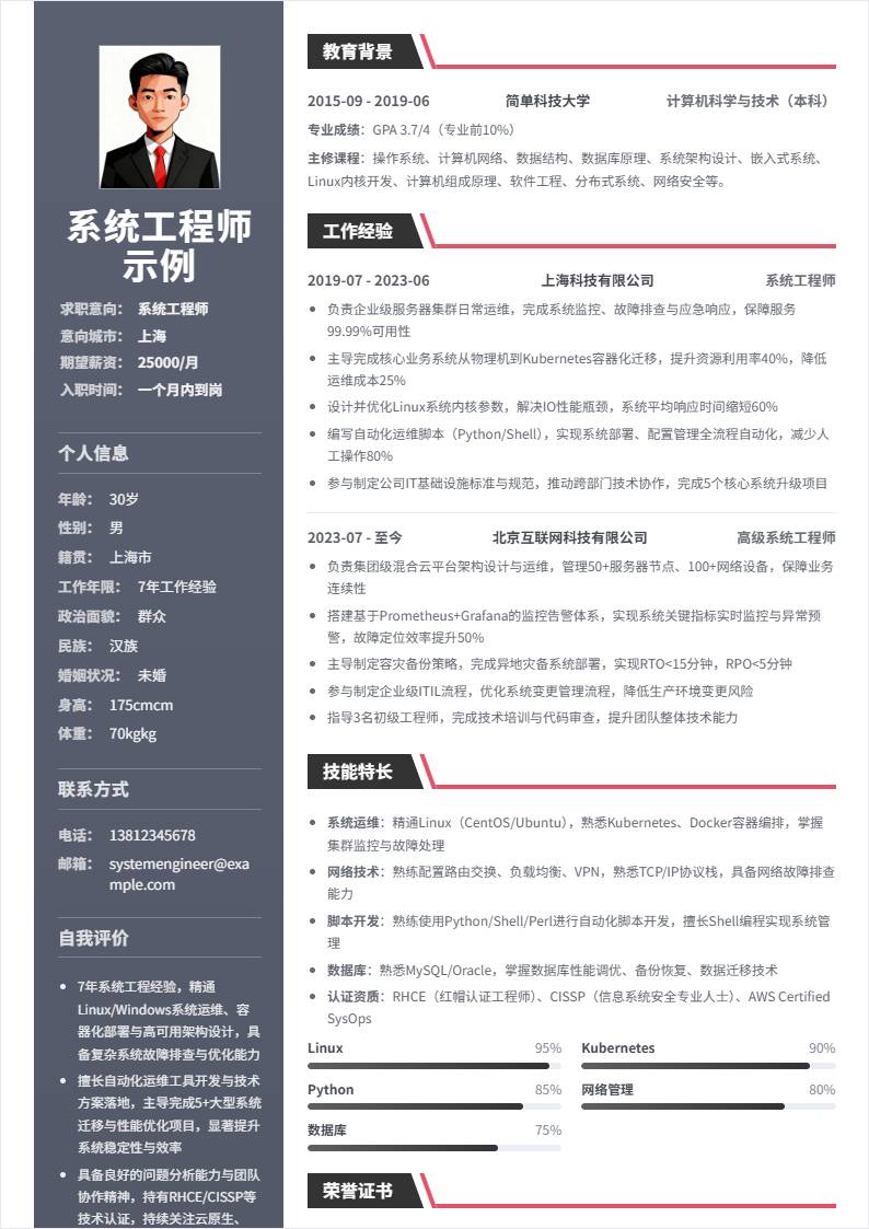 系统工程师 | 社招