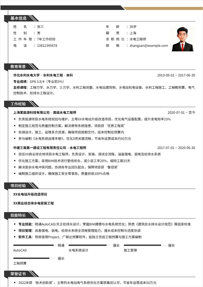 水电工程师 | 社招