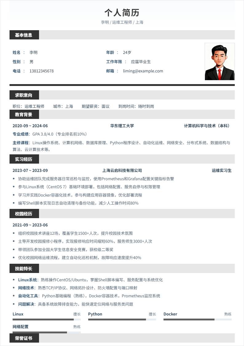 运维工程师 | 校招