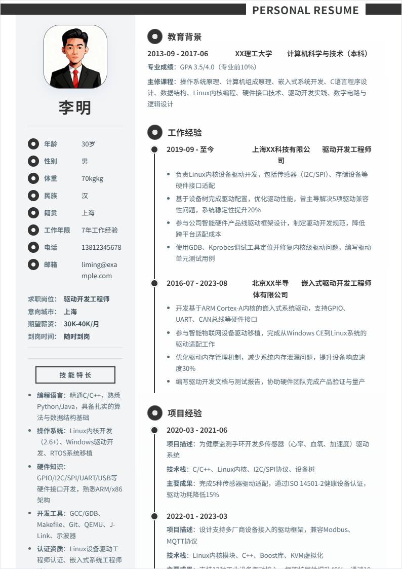 驱动开发 | 社招