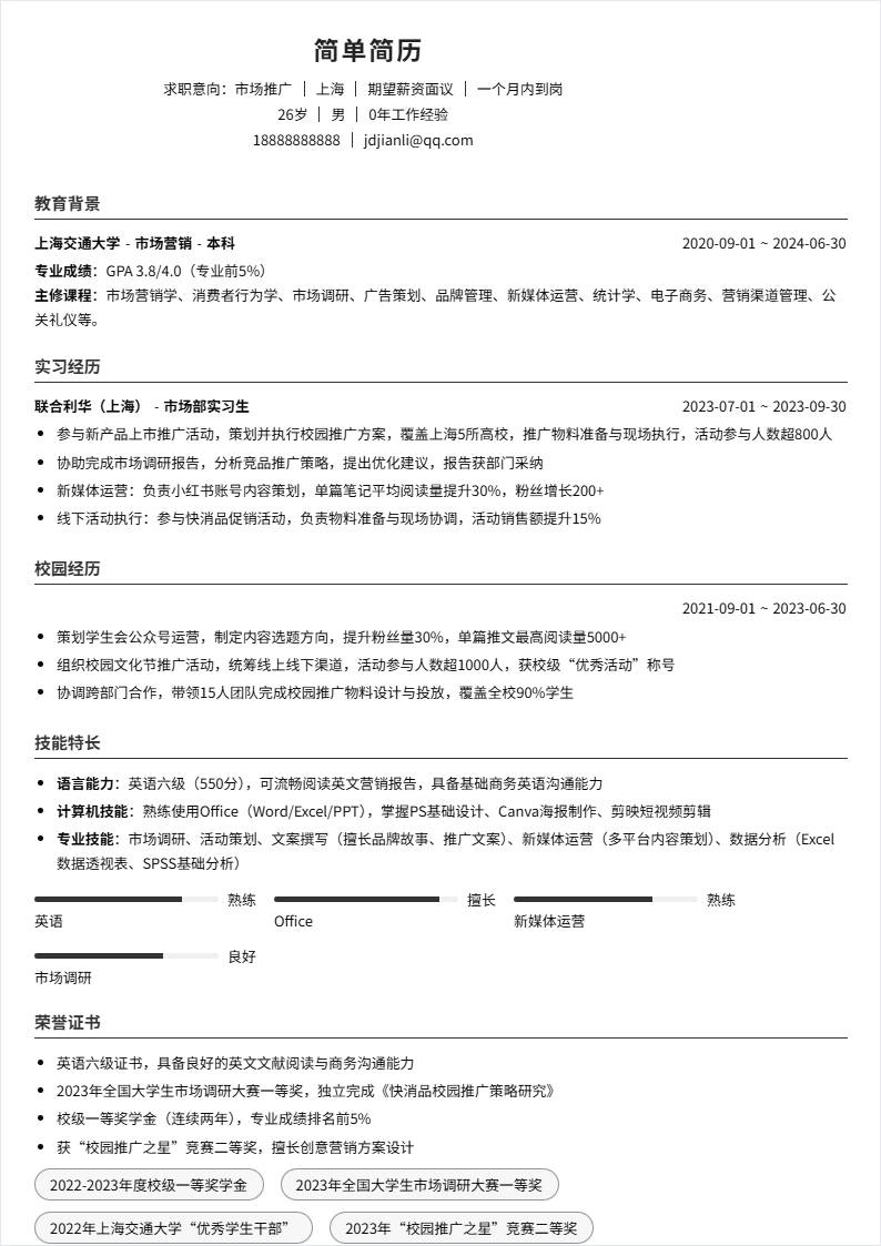 市场推广 | 校招