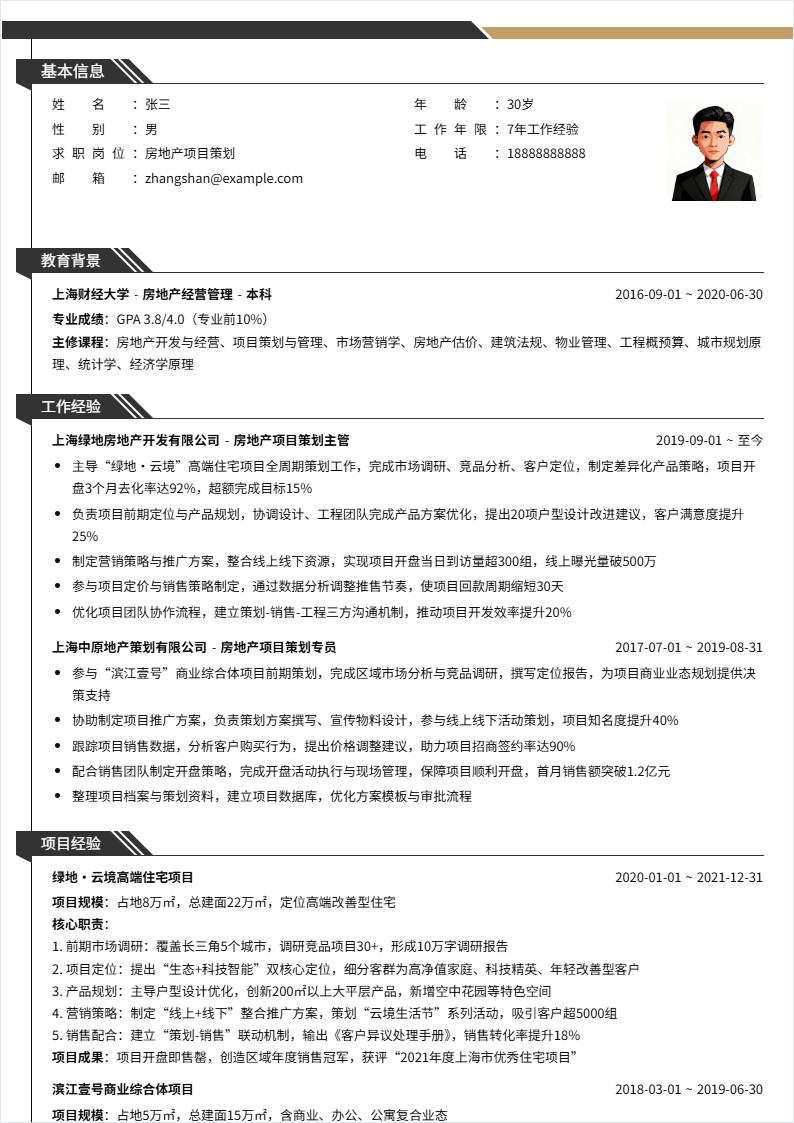 房地产项目策划 | 社招