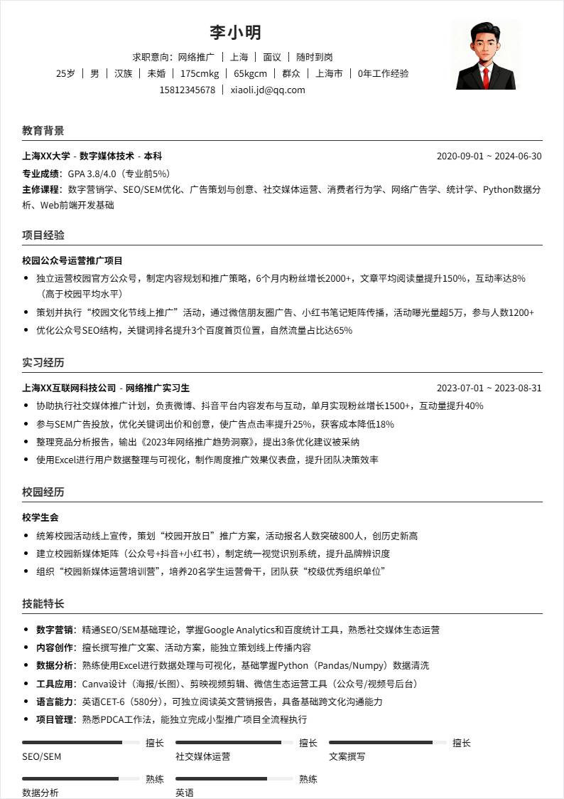 网络推广 | 校招