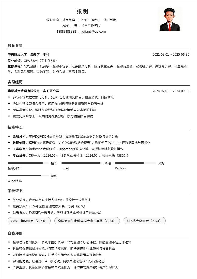 基金经理 | 校招