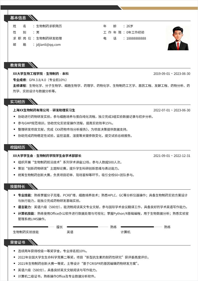 生物制药 | 校招