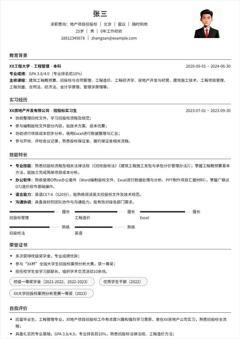 地产项目招投标 | 校招