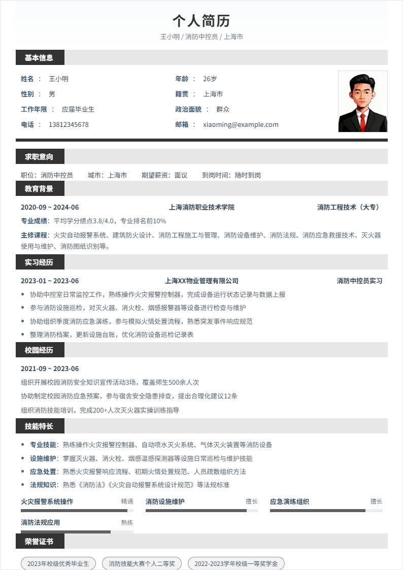 消防中控员 | 校招