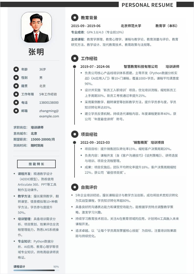 培训讲师 | 社招