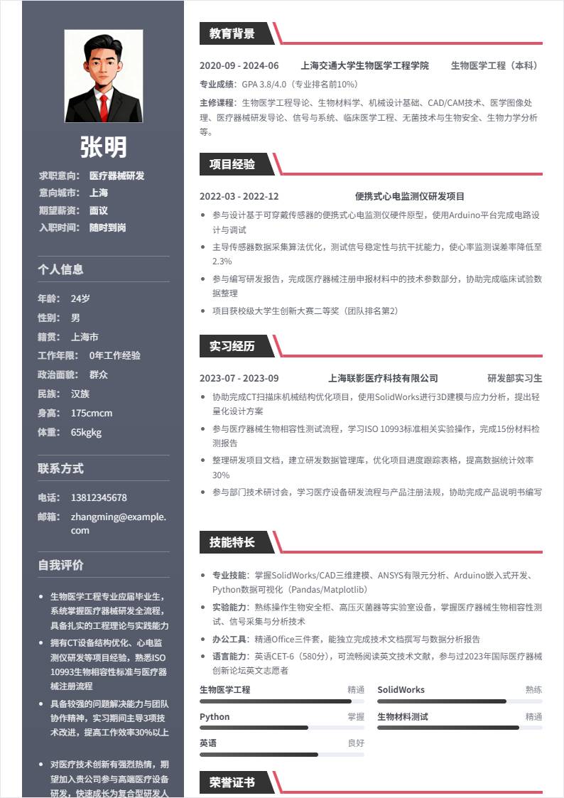 医疗器械研发 | 校招