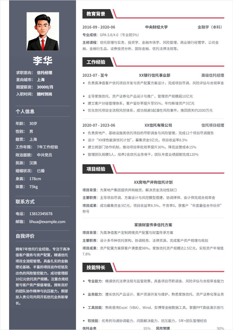 信托经理 | 社招