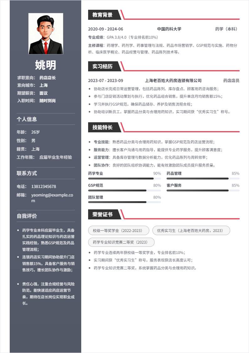 药店店长 | 校招