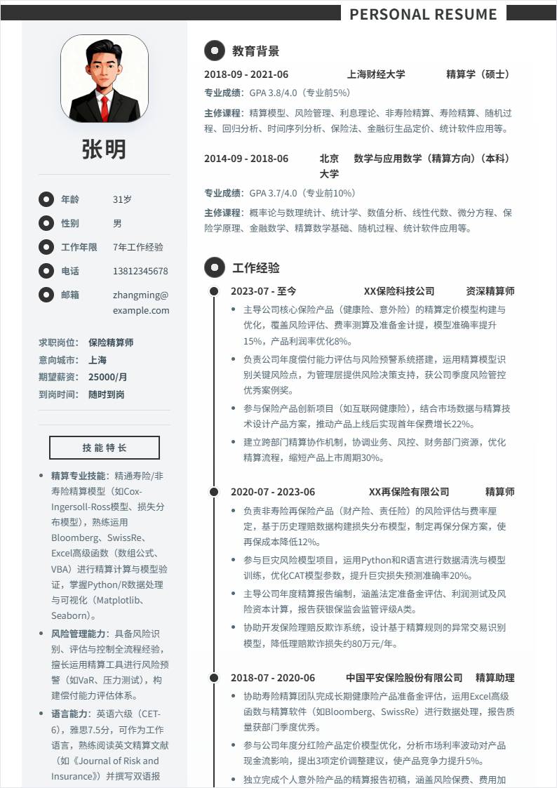 保险精算师 | 社招