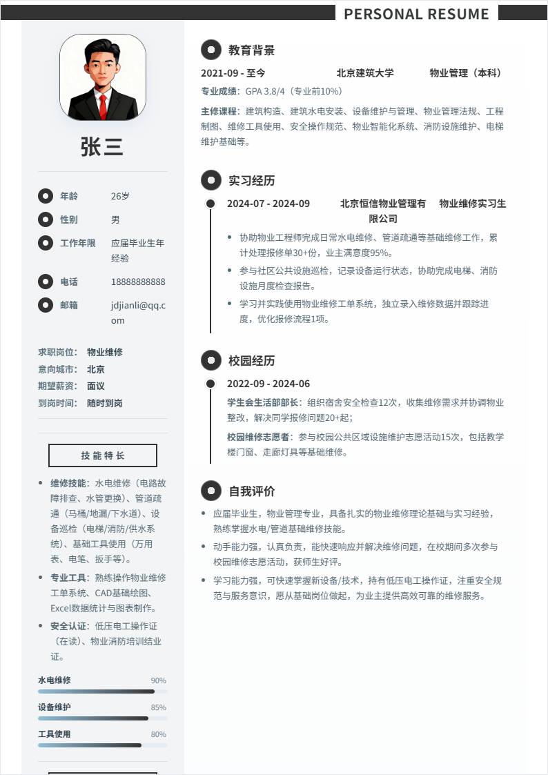 物业维修 | 校招