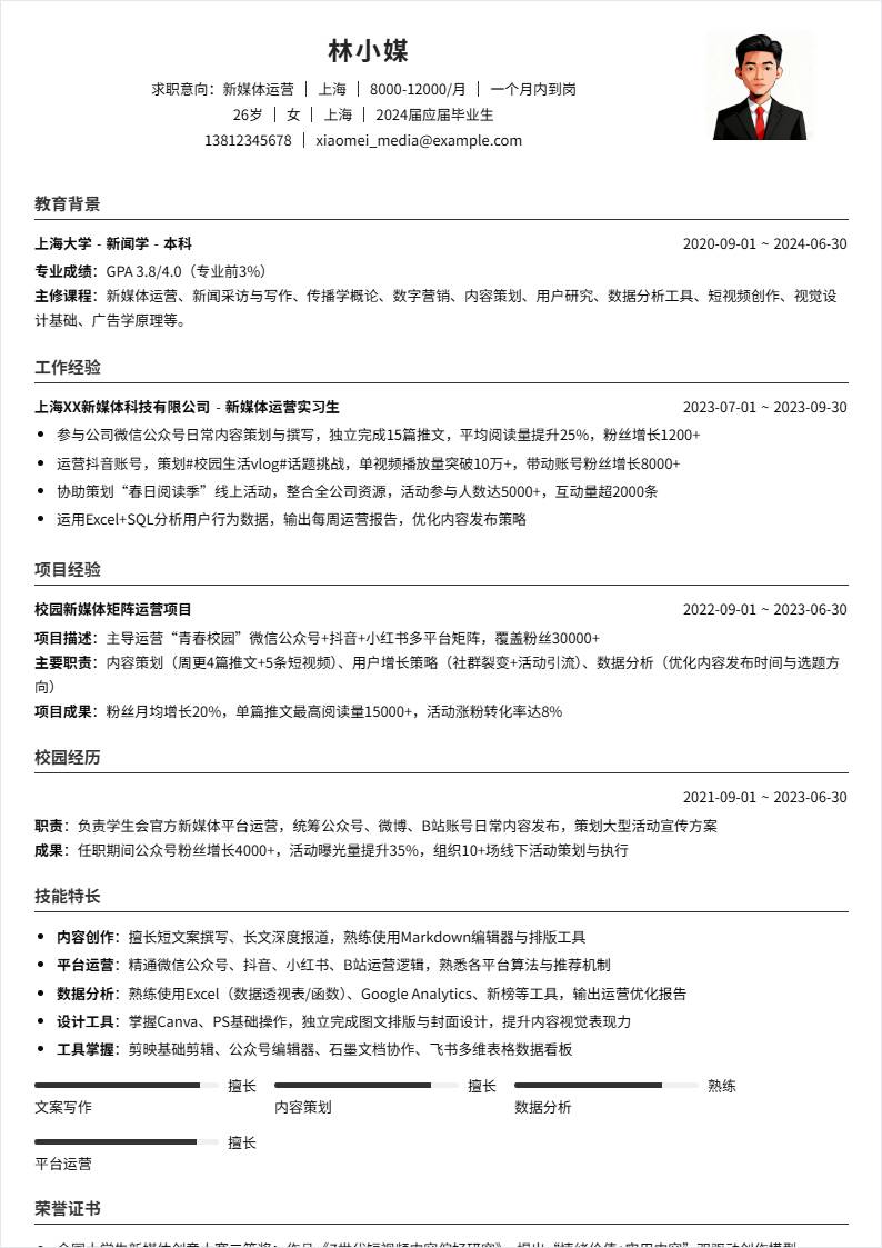 新媒体运营 | 校招