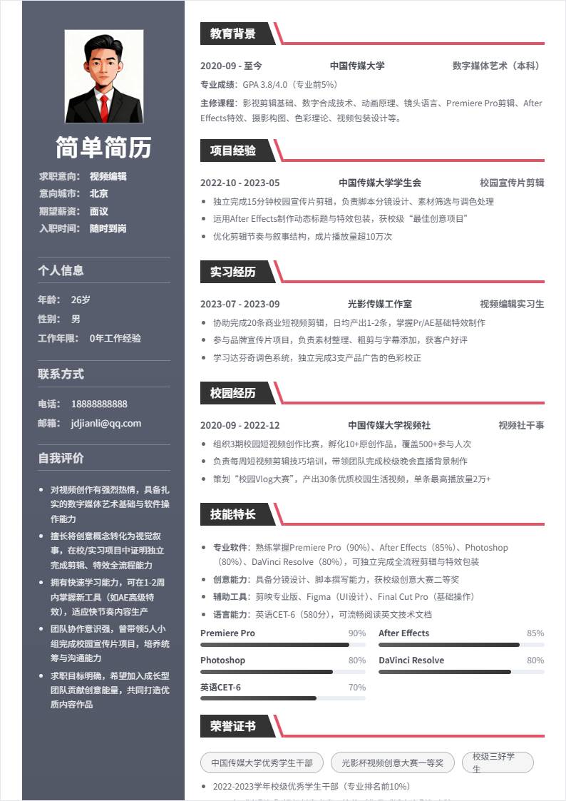 视频编辑 | 校招