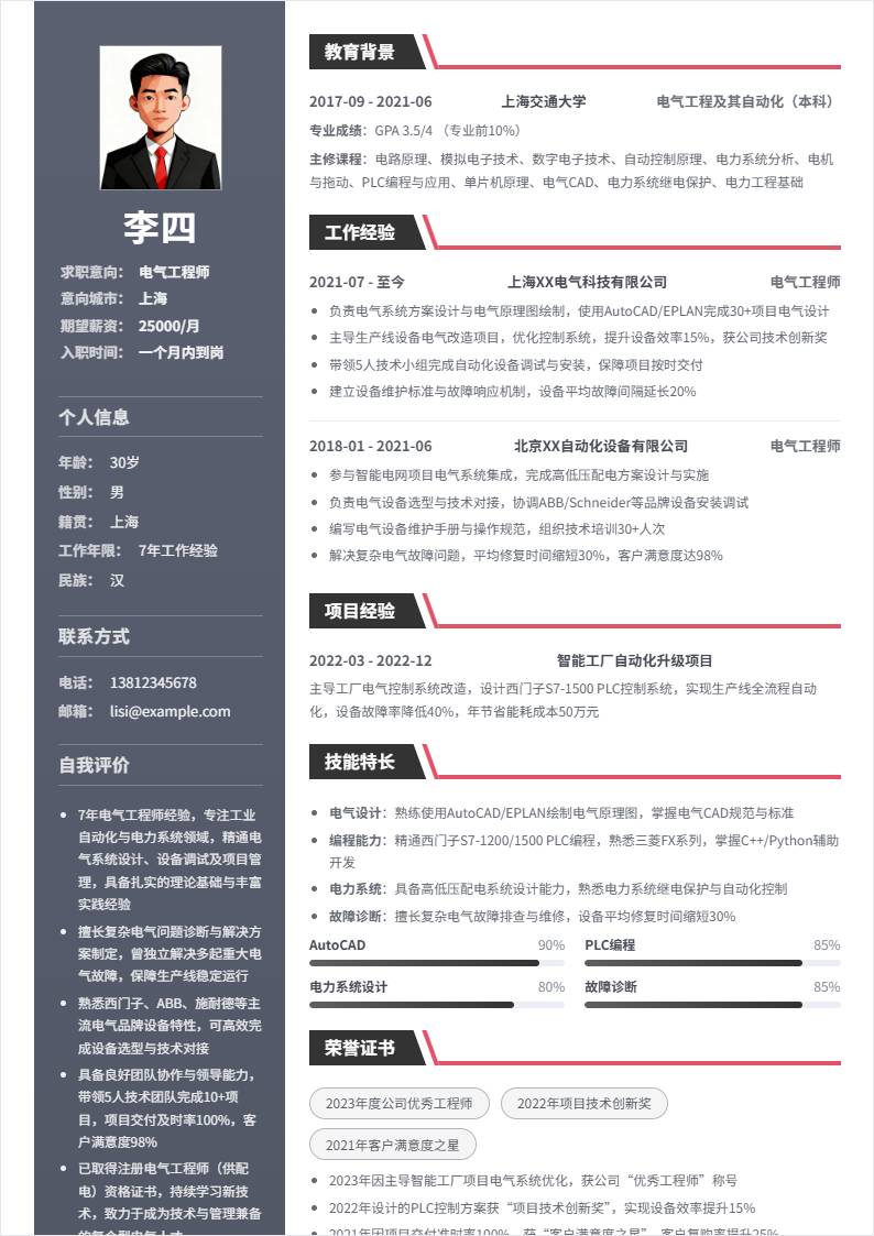 电气工程师 | 社招