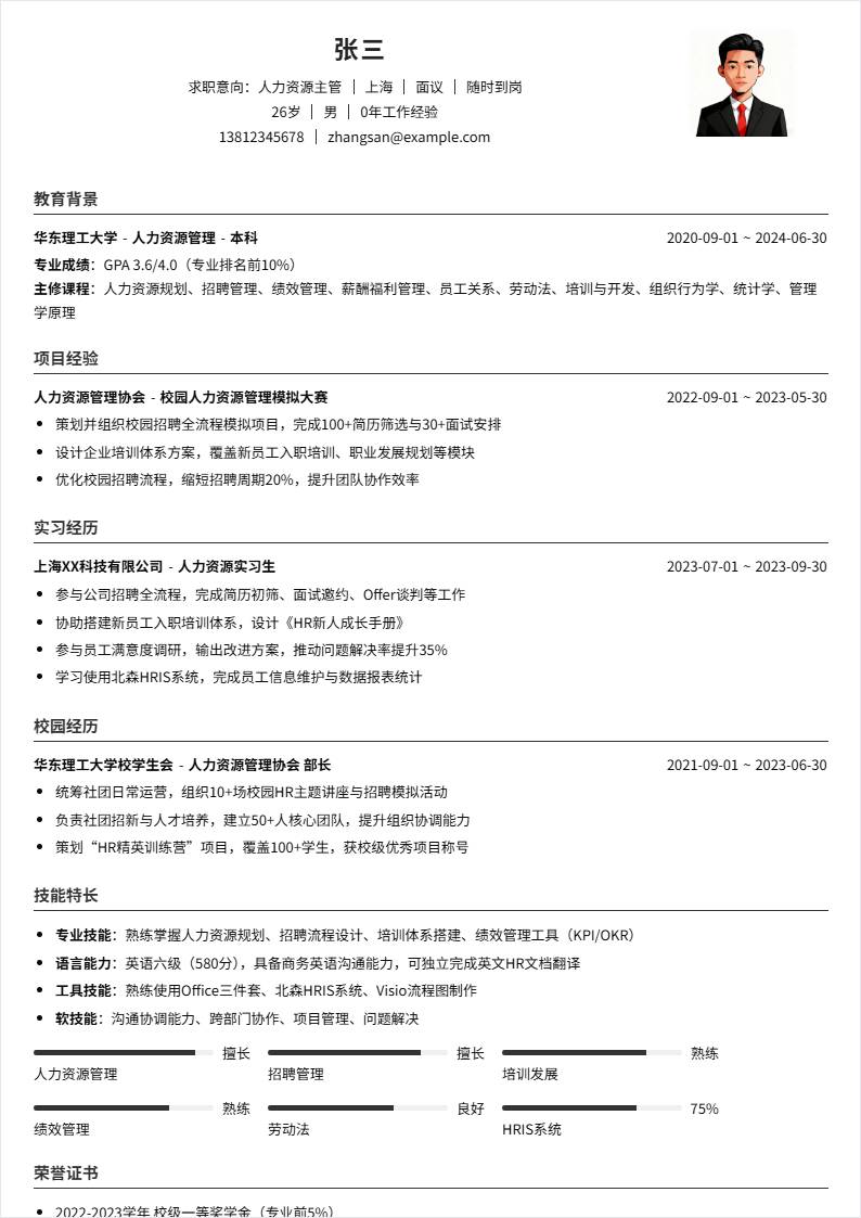 人力资源主管 | 校招