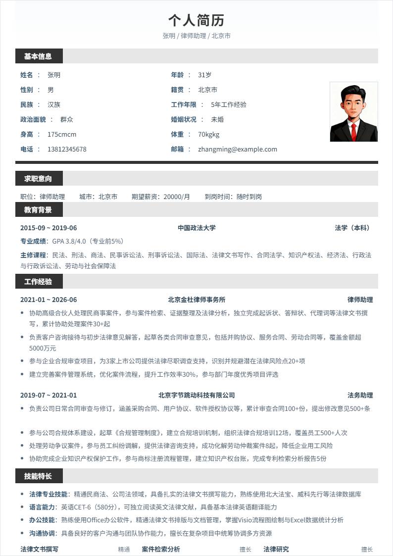 律师助理 | 社招