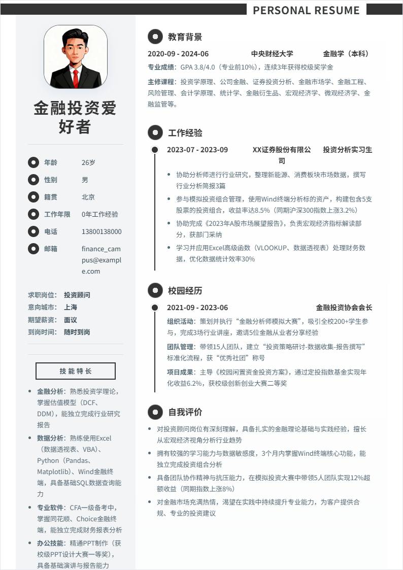 投资顾问 | 校招