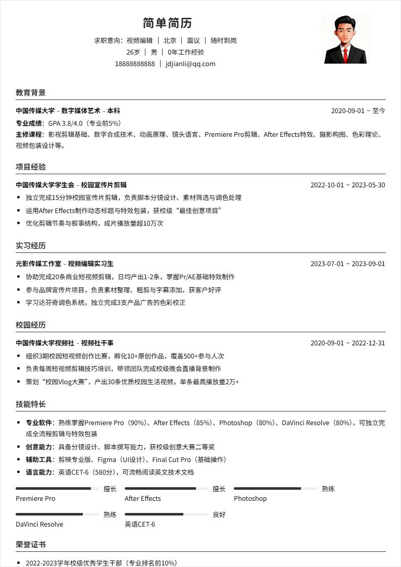 视频编辑 | 校招