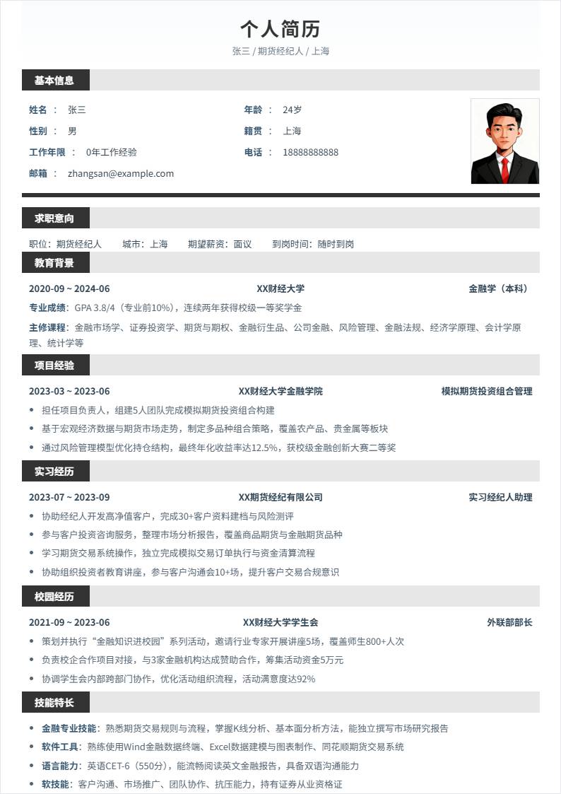 期货经纪人 | 校招