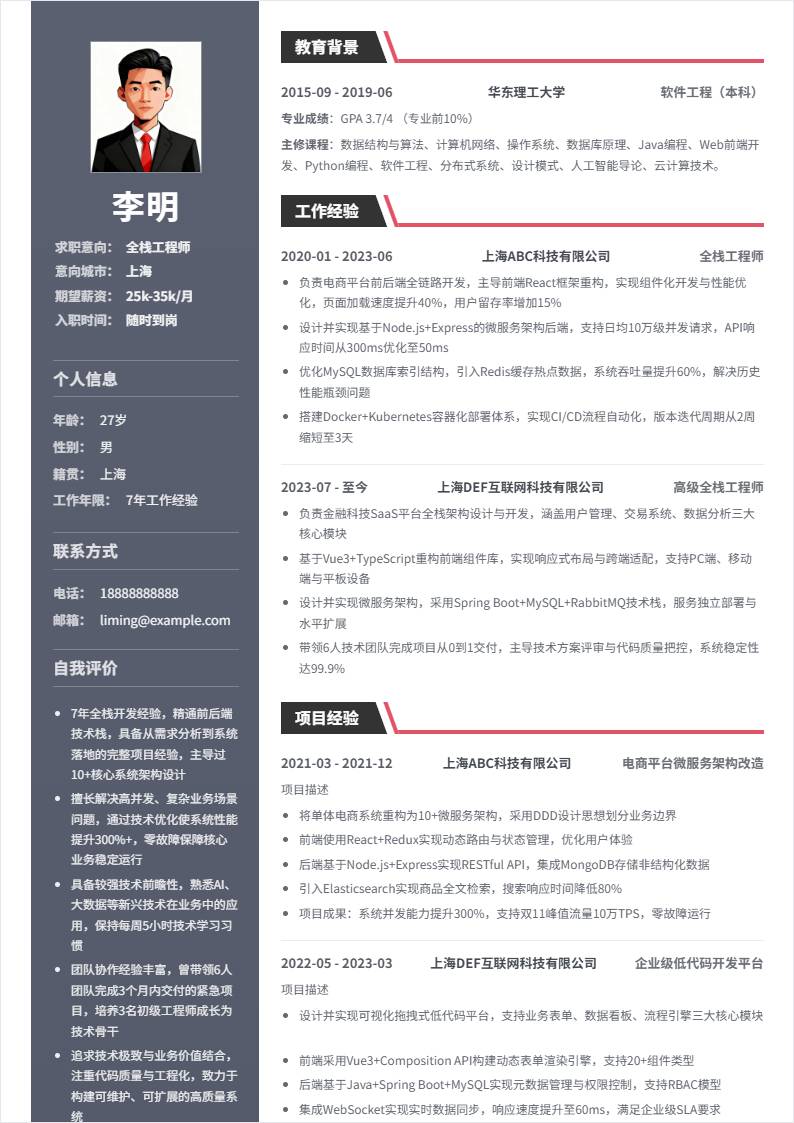 全栈工程师 | 社招