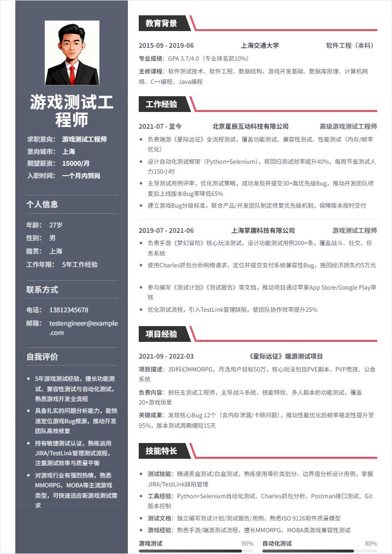 游戏测试 | 社招