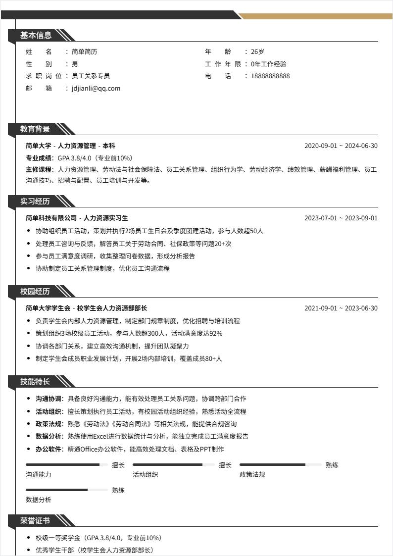 员工关系 | 校招