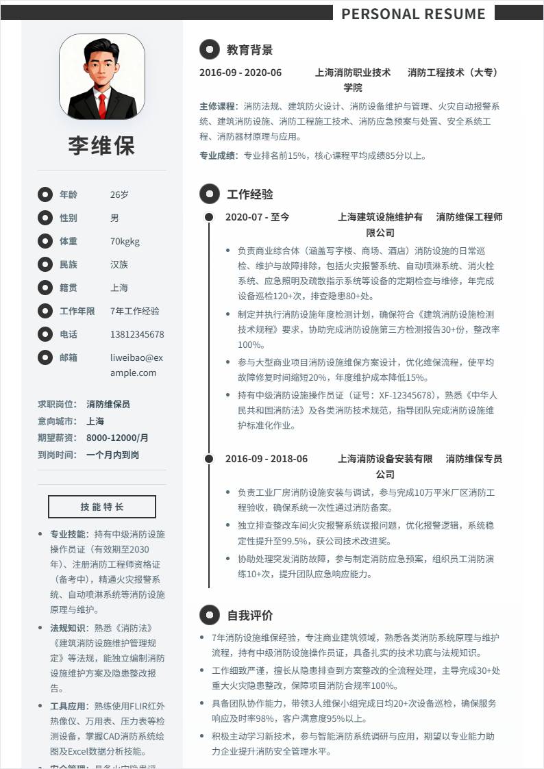 消防维保员 | 社招