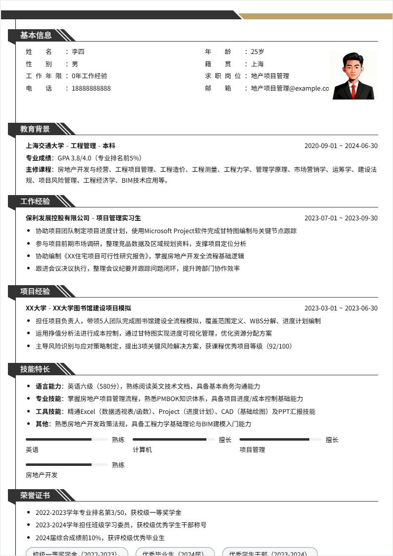 地产项目管理 | 校招