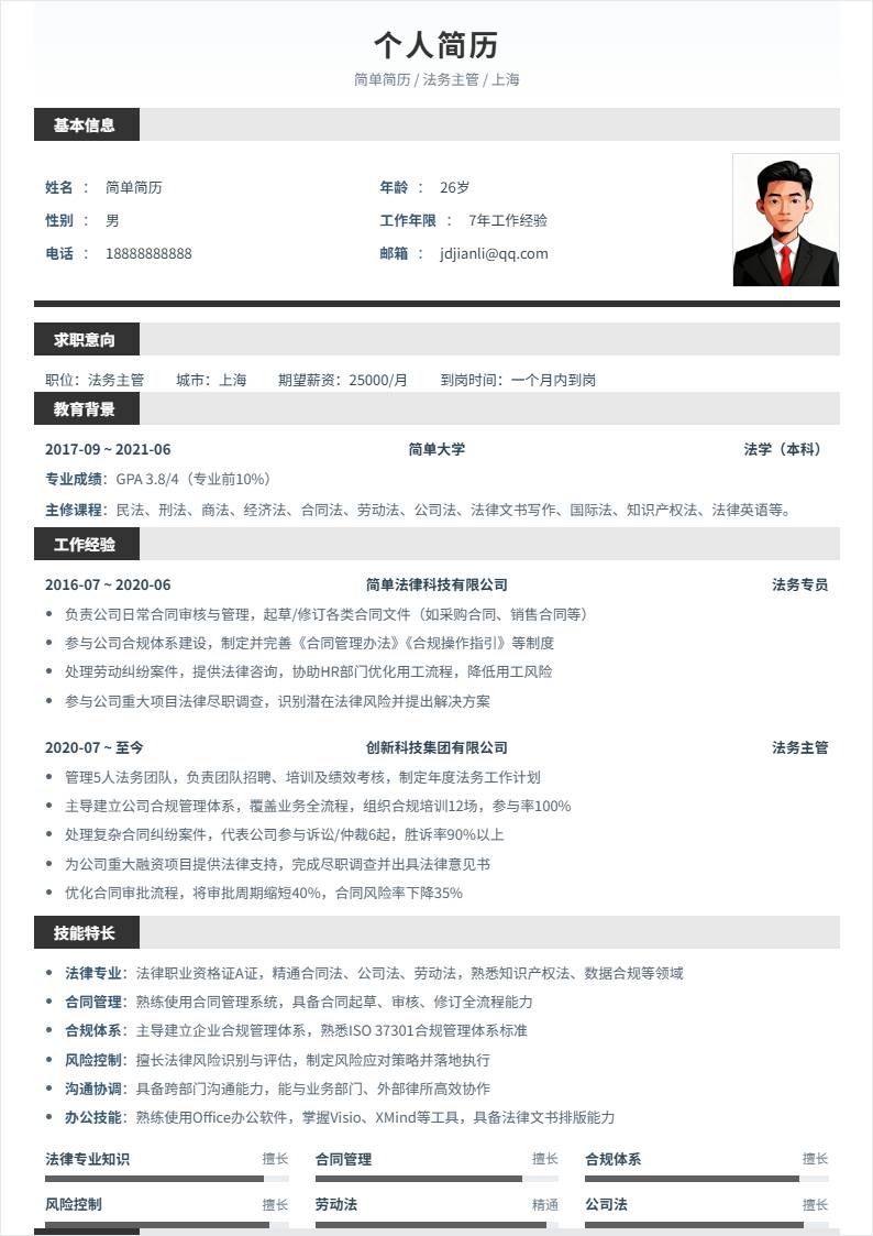 法务主管 | 社招