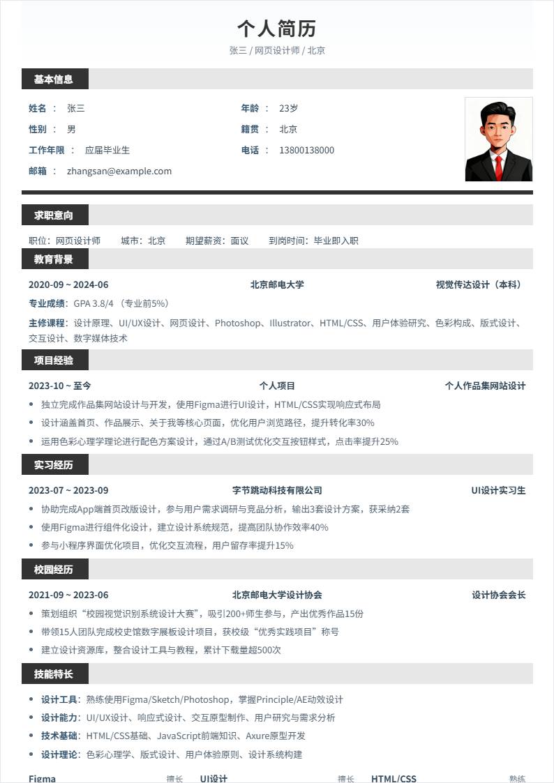 网页设计师 | 校招